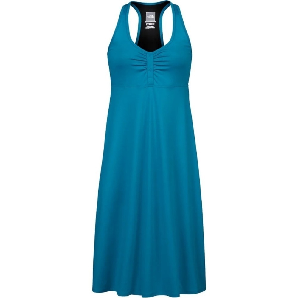 The North Face Abby Dress Women's M Teal Racer Back Outdoor  UPF30 Large Hike